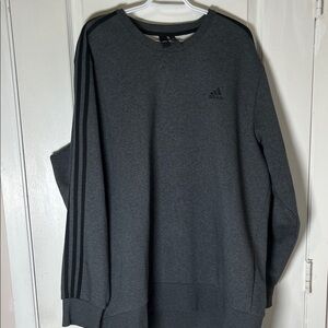 Adidas Men's Dark Gray Crewneck Sweater